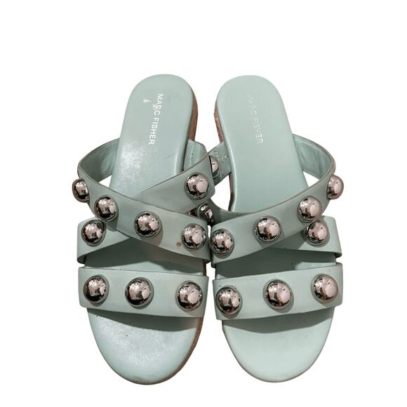 Marc Fisher Shoes Marc Fisher Prisca Ball Studded Espadrille Preppy Glam Sandals - Picture 3 of 7